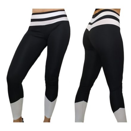Fekete-fehér sport leggings